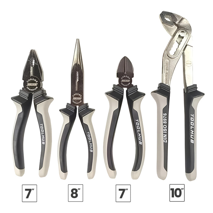 Conjunto de Alicates Profissional de 4 Peças