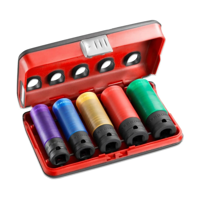 Caixa de 5 Chaves de Impacto Longas Reforçados - 1/2"
